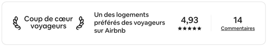 Coup de coeur des voyageurs Airbnb