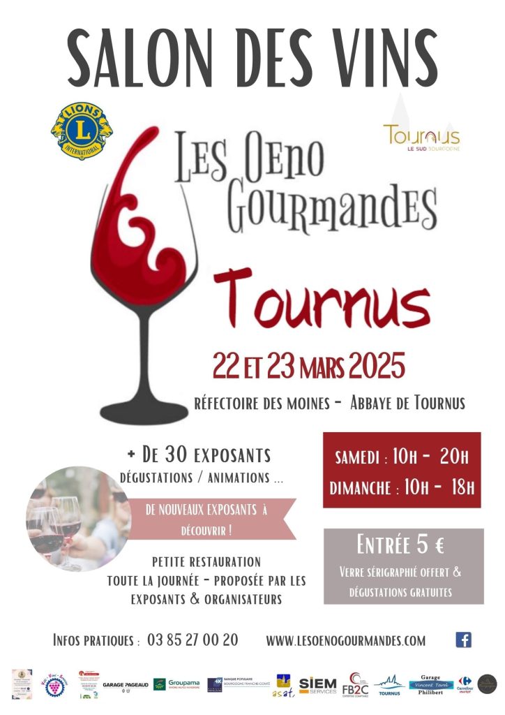 Les Oenogourmandes ont lieu tous les mois de mars à Tournus. Un salon des vins incontournables pour les amateurs et les professionnels