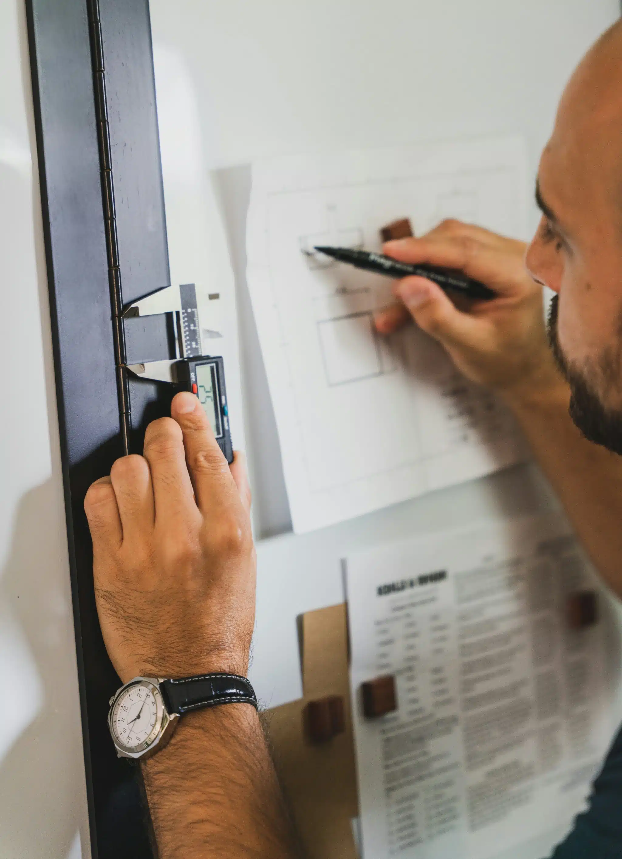 Homme qui fait des plans symbole de l'homme organisé