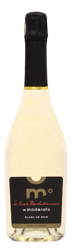 Bouteille de vin pétillant sans alcool Moderato Blanc de Noirs - Bulles fines et fruits confits