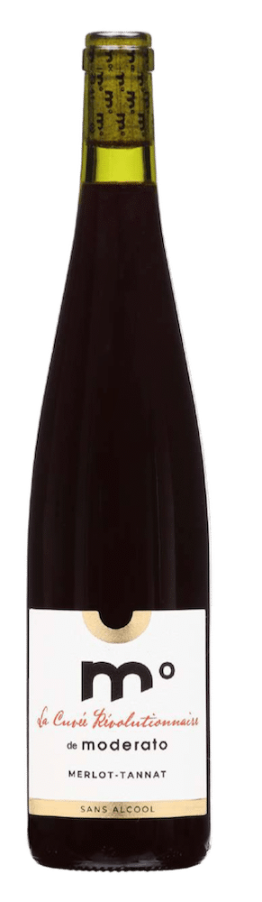 Bouteille de vin rouge sans alcool Moderato Merlot-Tannat - Fruits noirs et pointe vanillée