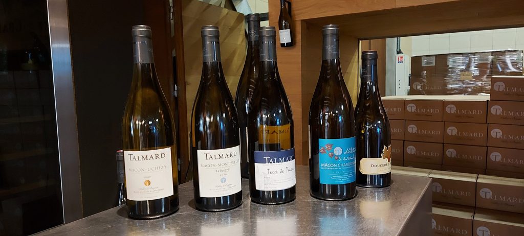 Dégustation au Domaine Mallaury&Benjamin Talmard. Bouteilles Talmard